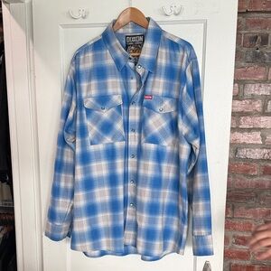 DIXXON The Pierside Light Blue and White Plaid Shirt